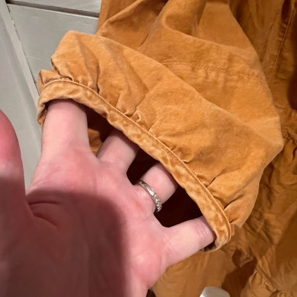 Ava & Vic Women's Size 1X Mustard Yellow Dress, plus size, tie back, EUC, modest - Picture 3 of 5